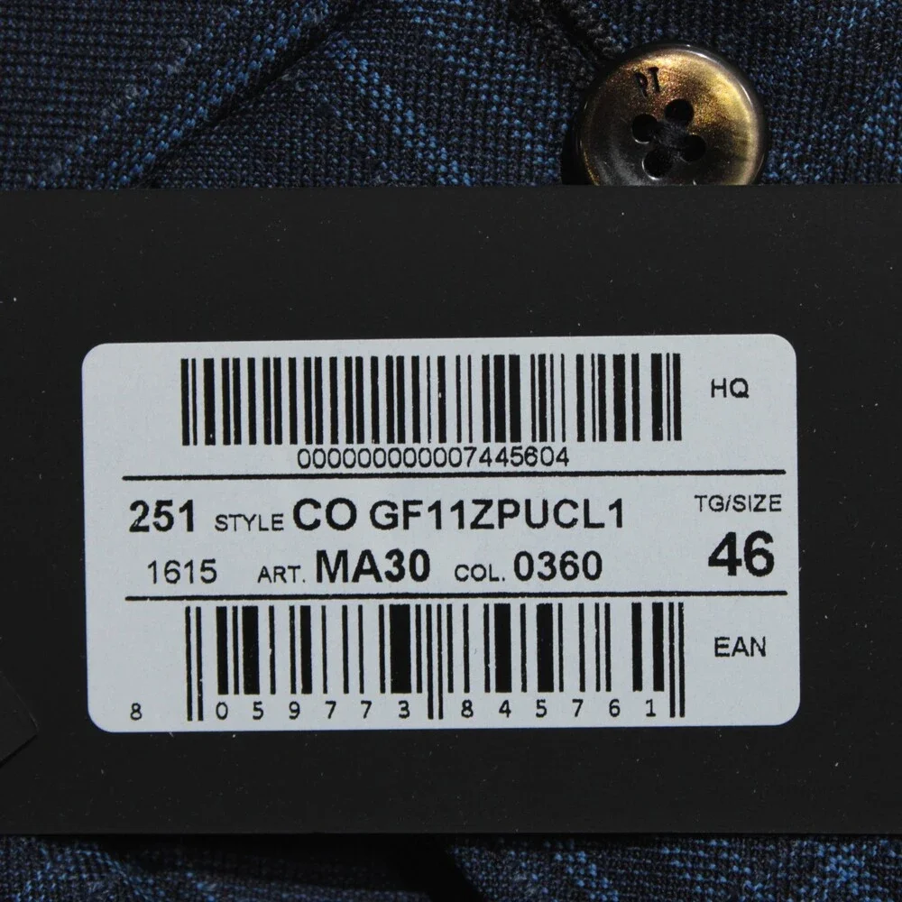 PT Torino NWT Dress Pants Size 46 (30 US) In Blue Plaid 100% Wool Gentleman - Picture 11 of 15